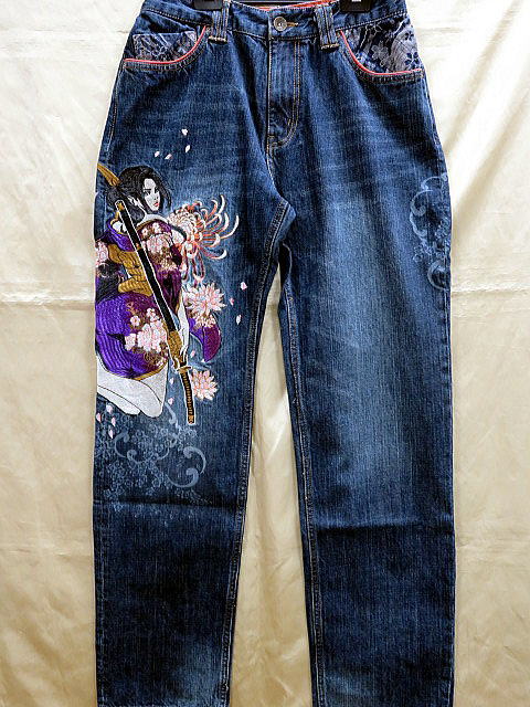 楽天市場】エヴァンゲリオンX錦コラボデニムパンツ 龍Xリリス 刺繍