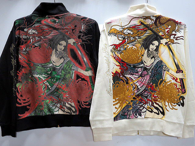 楽天市場】絡繰魂 カラクリ魂 和柄 ジップアップトレーナー 抜刀娘 三