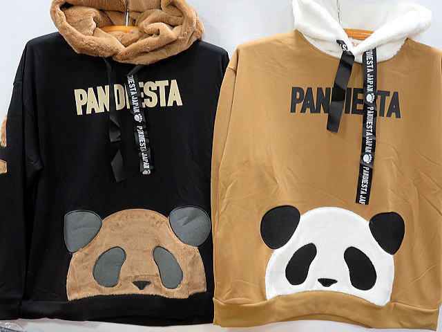 PANDIESTAJAPAN BIGパーカー 毛革 FACE \u0026 LOGO パンディエスタ