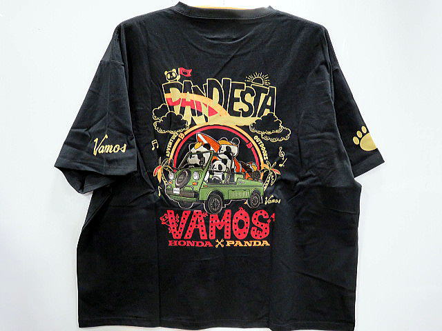 大きいサイズ HONDA × PANDIESTA 半袖Tシャツ Vamos Go To The Sea ホンダ×パンディエスタ