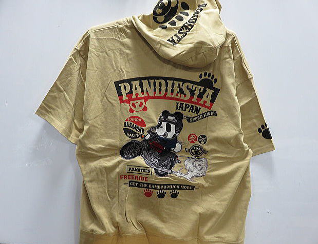 大層らしい大きさ PANDIESTA JAPAN  P.D.MOTERS    半袖パーカー パンディエスタ