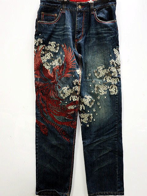 楽天市場】エヴァンゲリオンX錦コラボデニムパンツ 龍Xリリス 刺繍