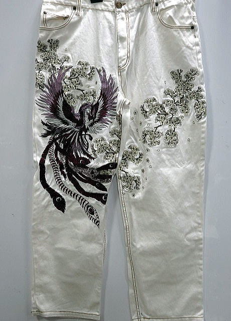 タグ付き 錦 EVA×錦コラボ デニムハーフパンツ リリス 34インチ タグ