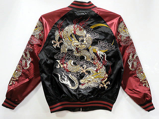 朧　スカジャン　龍　双龍　XL タグ付き新品 楽天市場】朧 スカジャン 双龍刺繍 OBORO : takafuku 1915 楽天市場店