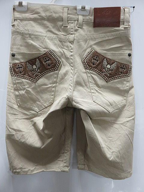 楽天市場】Be Ambition スカルワッペン モノグラム柄デニムショート