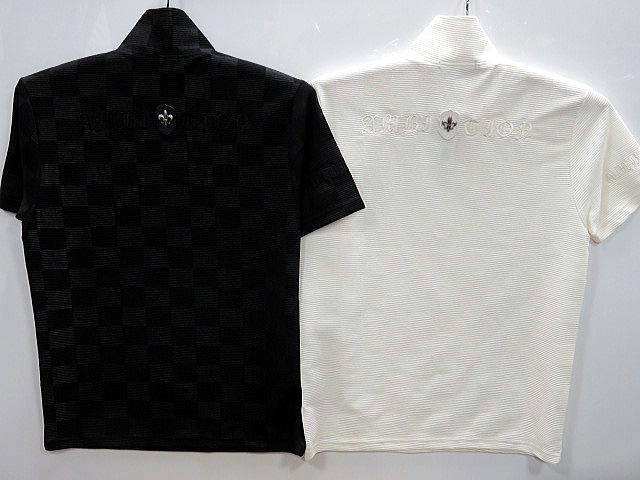 Be Ambition 半袖Tシャツ ジップアップ 百合ワッペン&ロゴ刺繍 ビーアンビション