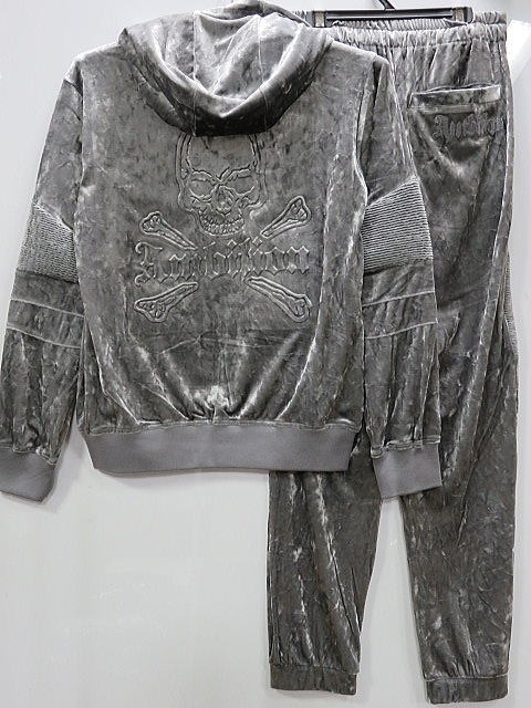 楽天市場】BE AMBITION スカル＆ロゴ エンボス ベロア上下セット ビー