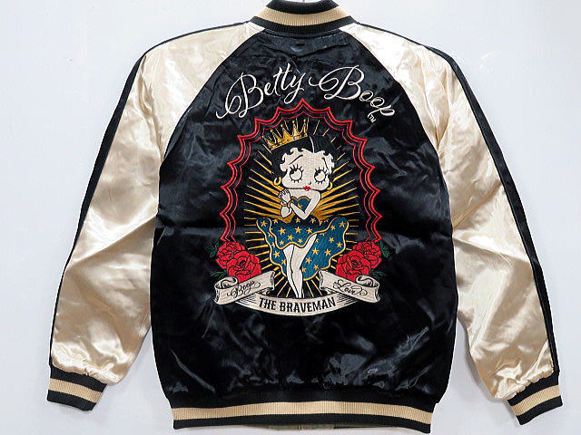 Betty Boop X THE BRAVE MAN　サテン×ナイロンツイル リバーシブルスカジャン×MA-1　ベティ
