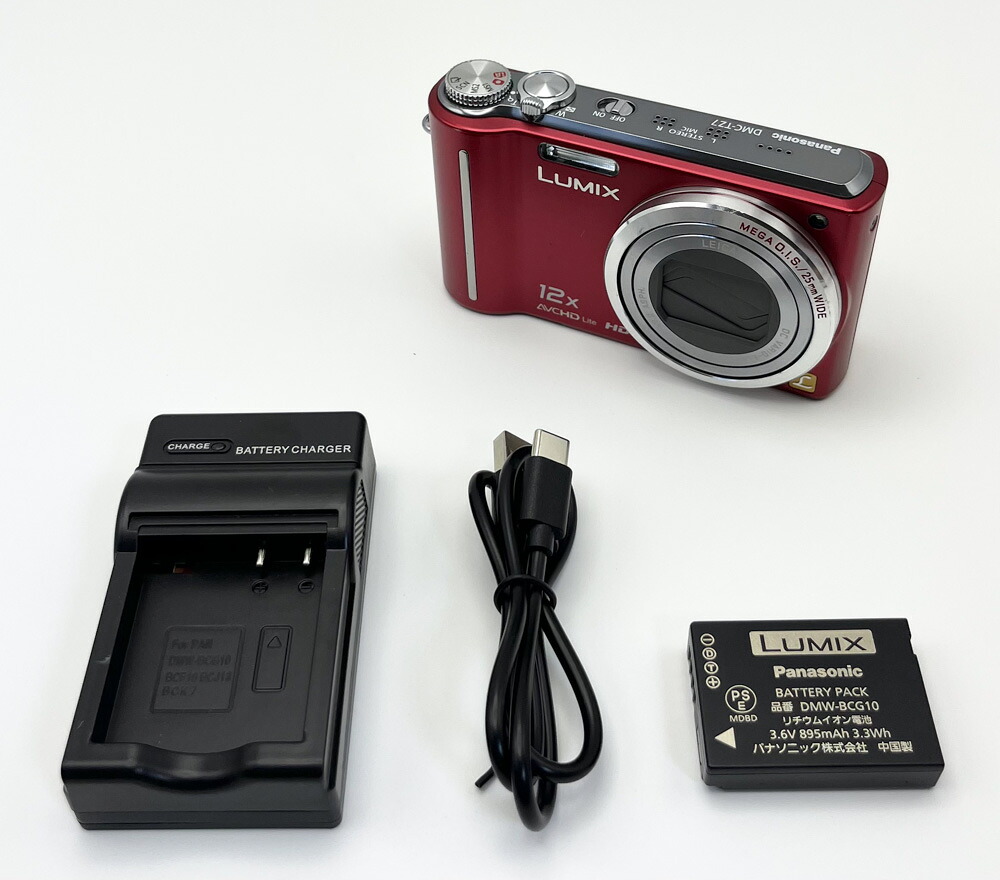パナソニック Panasonic コンパクトデジタルカメラ LUMIX TZ DMC-TZ7-R [レッド] Made In Japan【中古】【可】【20333805722】｜高上屋