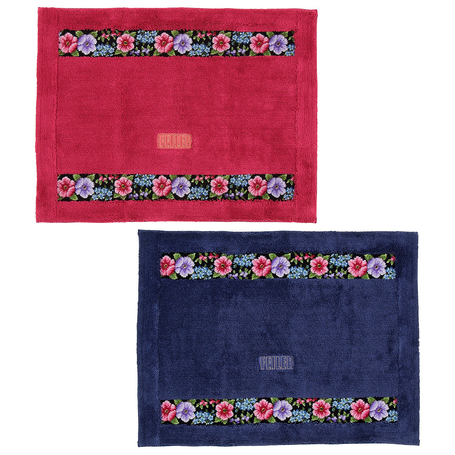 楽天市場】フェイラー アデルフローリア バスマット ネイビーブルー