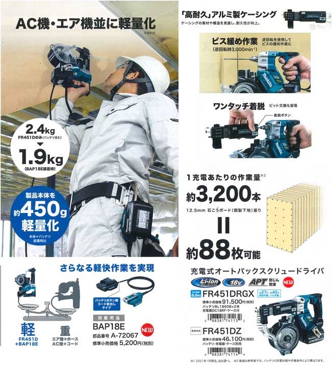 マキタ(makita) FR451DRGX 充電式オートバックススクリュードライバー