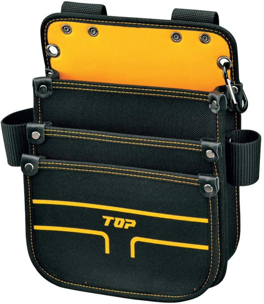 TOP工業(トップ工業) TPN301 仮枠用釘袋 (工具差し付) カラビナ・セーフティコード用穴付 TPN-301 Tcarryシリーズ 腰袋 1個