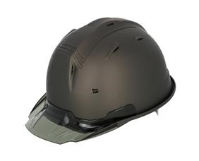 進和化学工業 セーフティーヘルメット SS-19V型T-P式RA プロ仕様 特注カラー：ﾍﾟﾙｾｳｽﾌﾞﾗｳﾝﾒﾀﾙﾏｯﾄ スモークバイザー TYPE-B 付