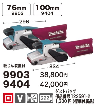 マキタ(Makita) 9404 100ｍｍベルトサンダー 100V DIY・工具 | mexa.sk