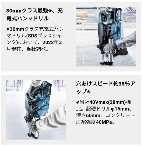 全国宅配無料 マキタ makita HR008GRMX 30mm充電式ハンマードリル SDSﾌﾟﾗｽ fucoa.cl