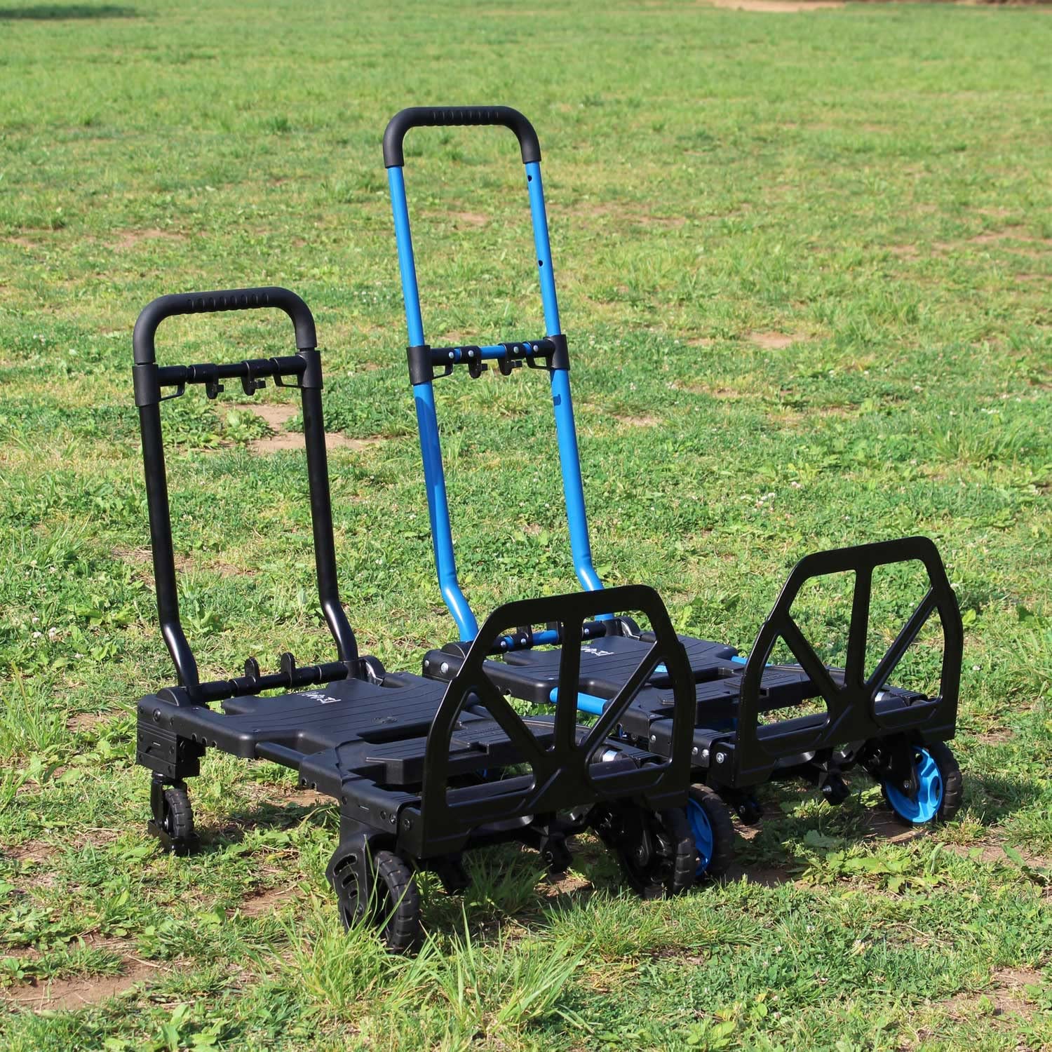 オンラインショップ 花岡車輌 折り畳み式台車 F-CART 2×4 フラットカート ブラック 385×640×130 耐荷重120kg  italyworkshops.com