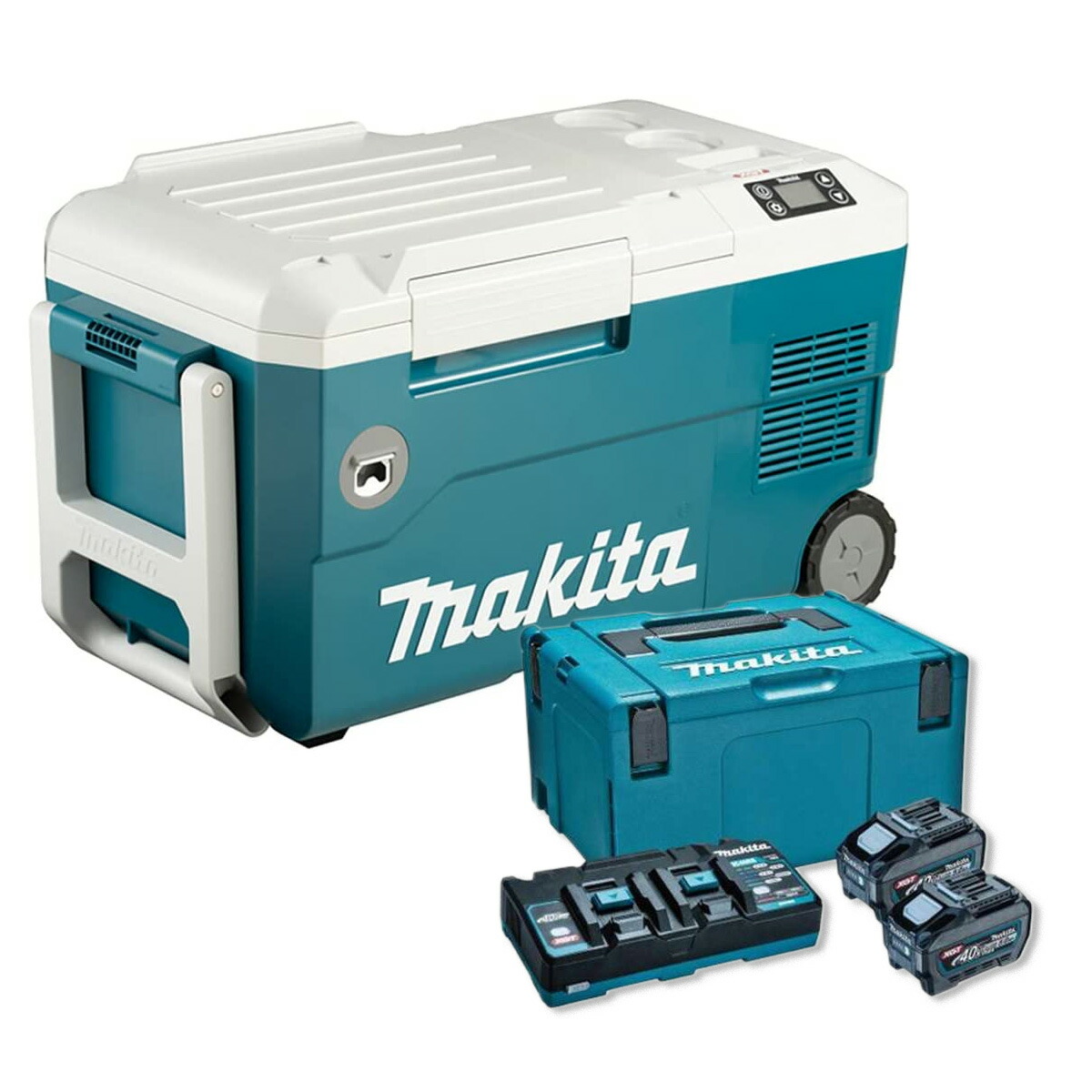 マキタ(makita) CW001GZ+A-74859 充電式冷温庫+パワーソースキットXGT10 青 18V/40V/100V/シガーソケット【バッテリー/充電器セット】|高橋本社 店