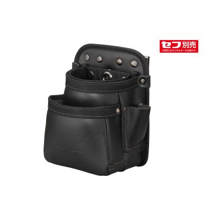 タジマ(TJMデザイン) 着脱式腰袋K 2段小 SFKBK-2S 丈夫で長持ち、使うほどに味が出る。本革仕様