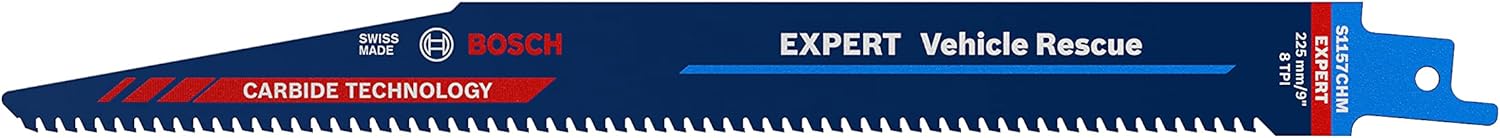 ボッシュ(BOSCH) セーバーソーブレード 超硬刃 車両解体用 全長:225mm S1157CHM 3本 2608900381 EXPERT レシプロソー刃 レシプロソー刃