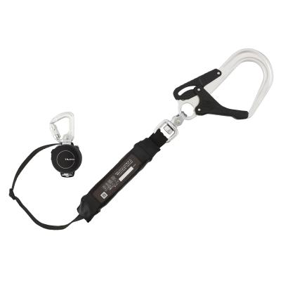 タジマ(TJMデザイン) 受注生産品 兼用ランヤード KR150FA シングルL8 130kg用 A4KR150FA-L8 腰周りに干渉しない小型ハーネス用ランヤード