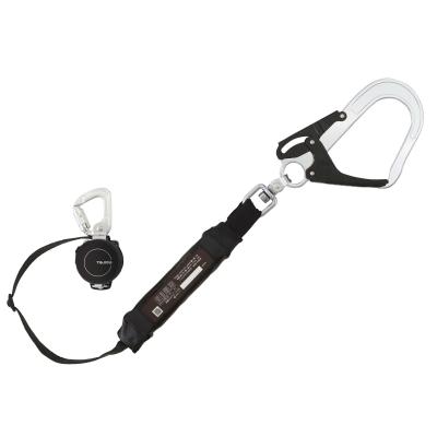 タジマ(TJMデザイン) 受注生産品 兼用ランヤード KR150FA シングルL5 130kg用 A4KR150FA-L5 腰周りに干渉しない小型ハーネス用ランヤード