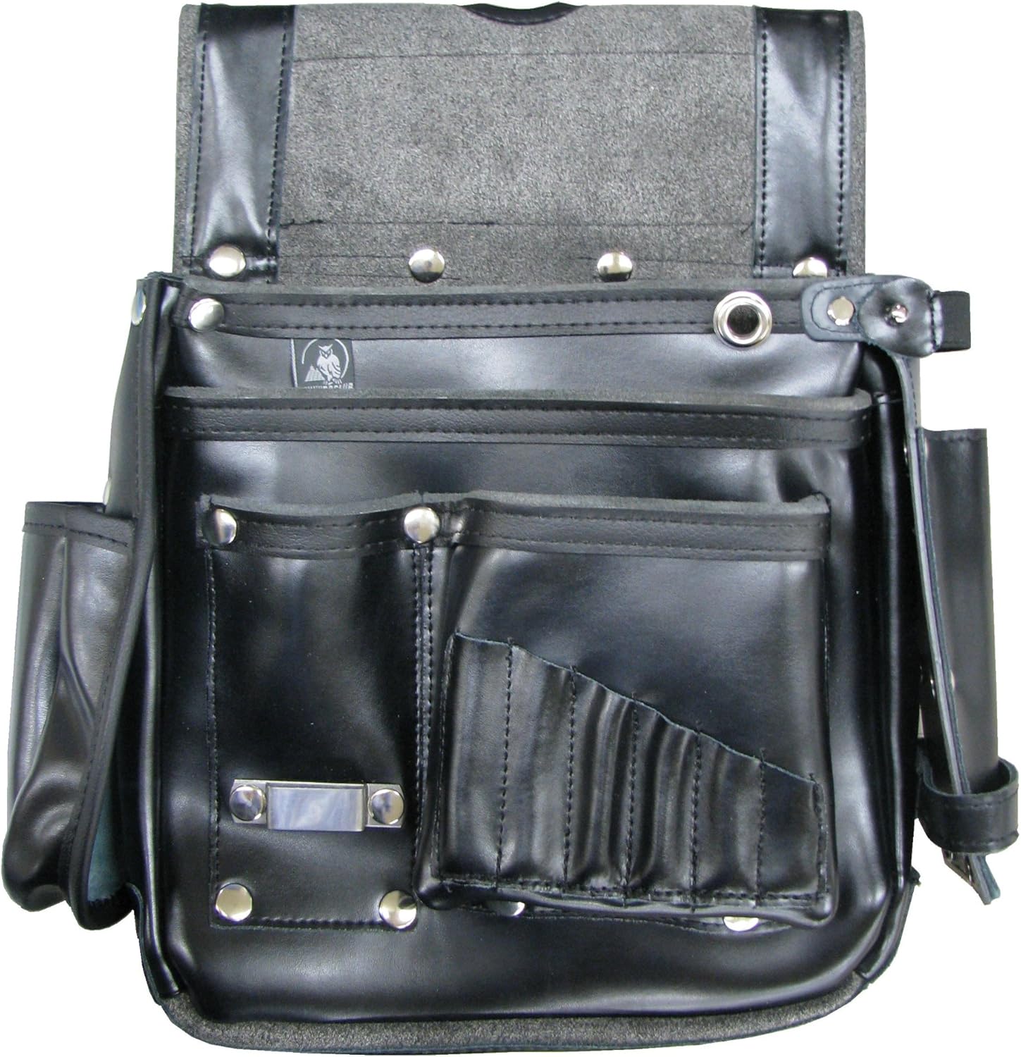 ふくろクラブ 究極 六型 釘袋 黒 HB-096K サイズ:H350（260）×W250×D60mm 皮革＋マイクロレザー（ベース部分）