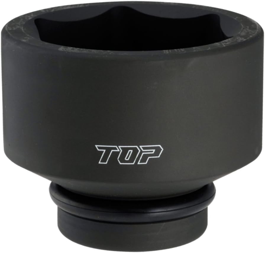 TOP工業(トップ工業) インパクトレンチ用 ソケット(差込角25.4mm) 6角サーフェイス 高耐久・プロ仕様 ボルト・ナットの着脱作業向け【リング・ピン付】 PT-854 差込角:25.4mm(1) 対辺寸法S:54mm 全長L:75mm ?:29mm