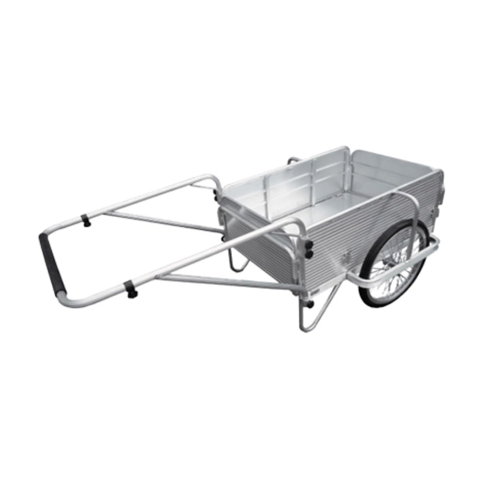 アルミス アルミ製折りたたみ式リヤカー AOKC-130N 130kg積載 軽量18.8kg ノーパンクタイヤ 荷台171L 農作業 防災 アウトドア