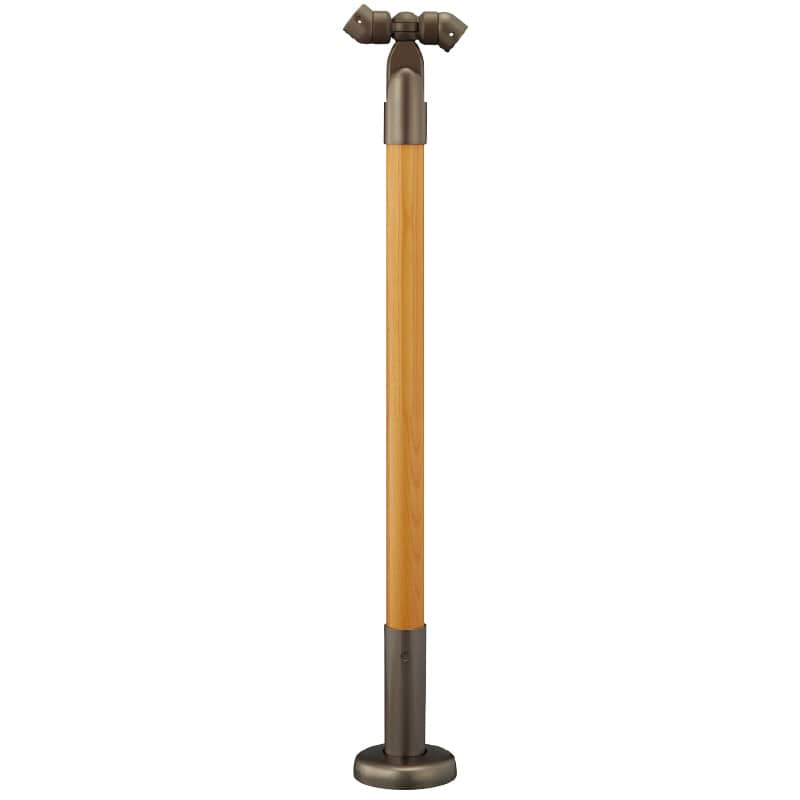 BAUHAUS(バウハウス) 室内用手すりコーナー支柱 BDE-37BC 木製アジャスト付き C＋B 040-7027