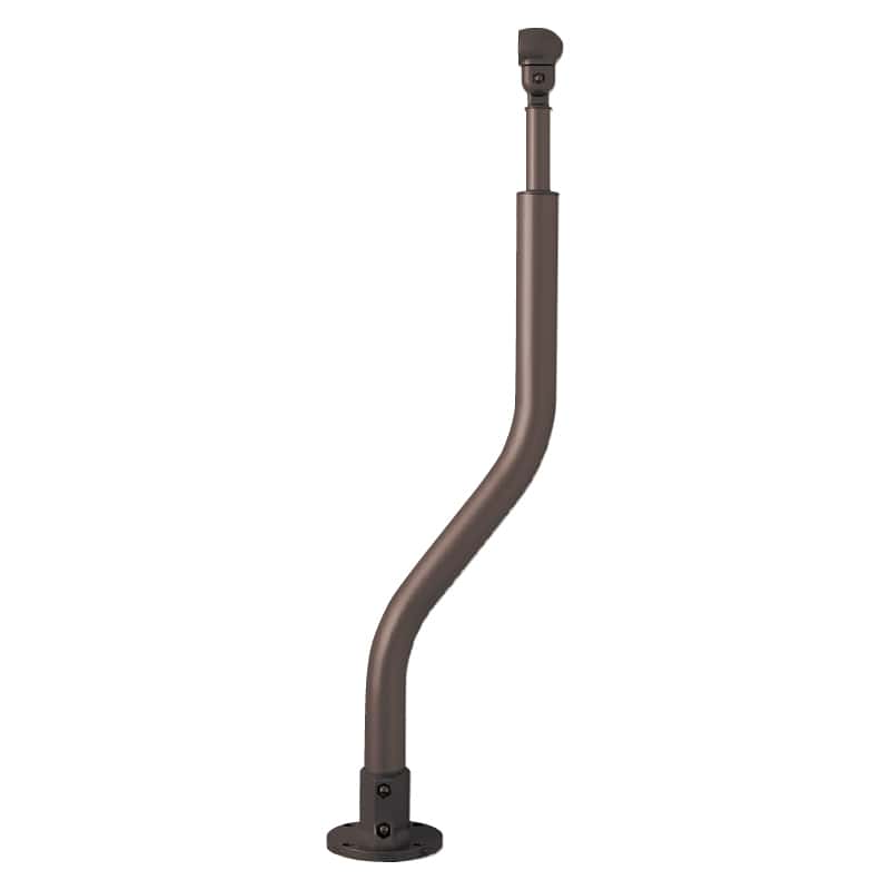 BAUHAUS(バウハウス) フリーＲレール ベースプレート式Ｓエンド支柱 BJ-212DB ダークブロンズ 040-3118 16,748円