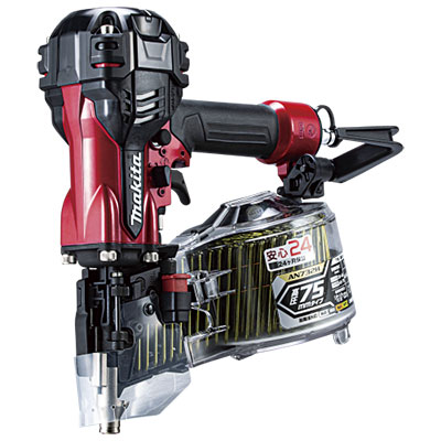 マキタ(makita) 高圧エア釘打機 75mm AN732H 1.28-2.26MPa 質量2.3kg 本体278x125x304mm エアダスタ付 赤