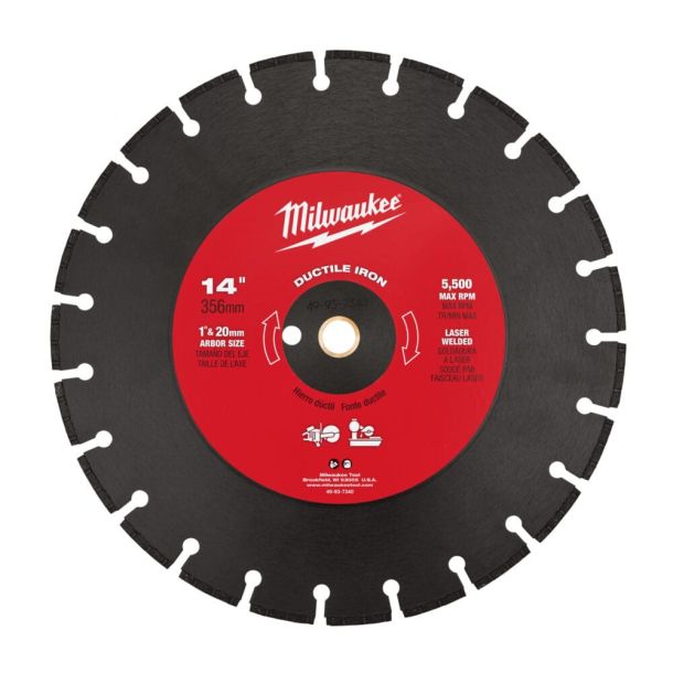 ミルウォーキー ダイヤモンドブレード 49-93-7340 セグメント型 ダクタイル鋳鉄用 356mm 外径356mm 内径20mm 39,182円