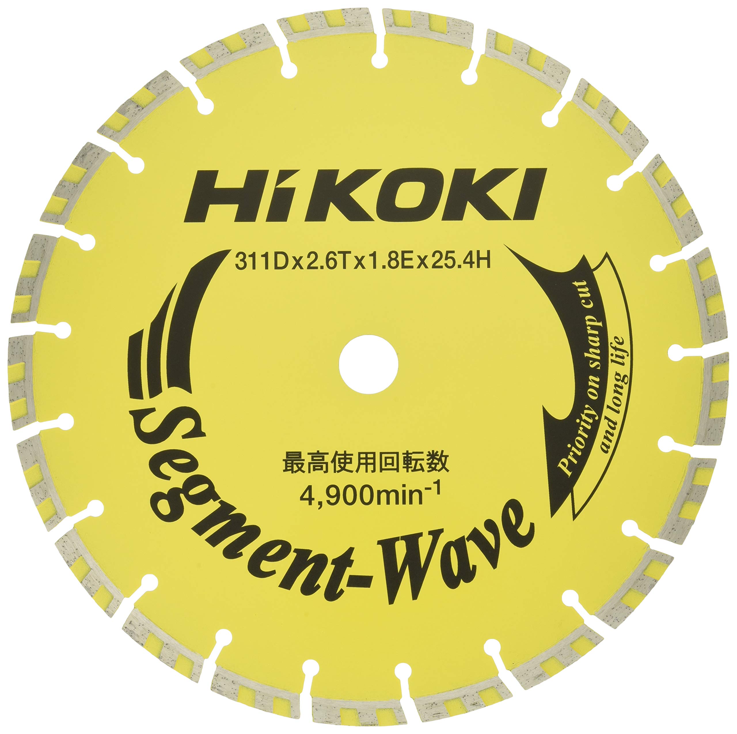 HiKOKI(ハイコーキ) ダイヤモンドカッター 00324708 波形セグメント 311mm×穴径25.4mm ディスクグラインダー用
