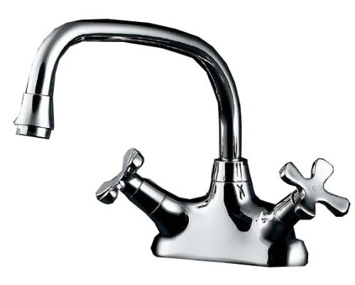 カクダイ はな 2ハンドル混合栓 151-210 取付穴径23～26mm 湯水共通