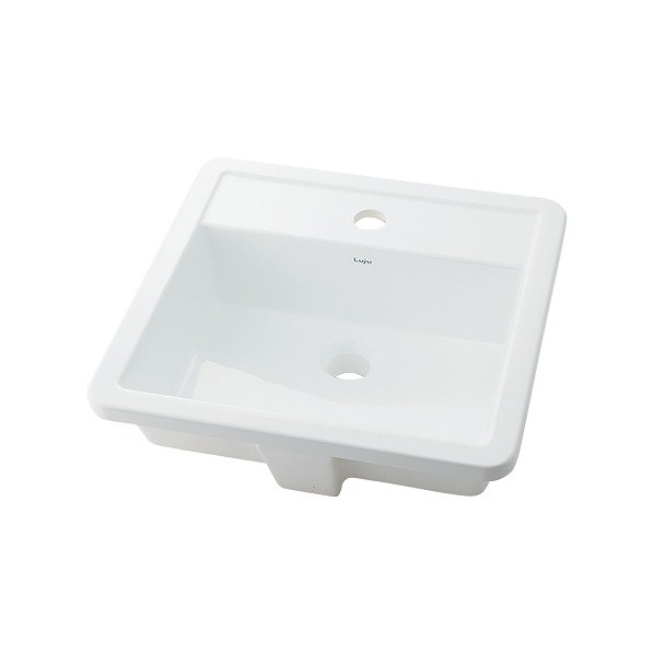 カクダイ アンダーカウンター式洗面器 493-076 オーバーフロー付き 切込寸法W330×D335mm 容量4.5L
