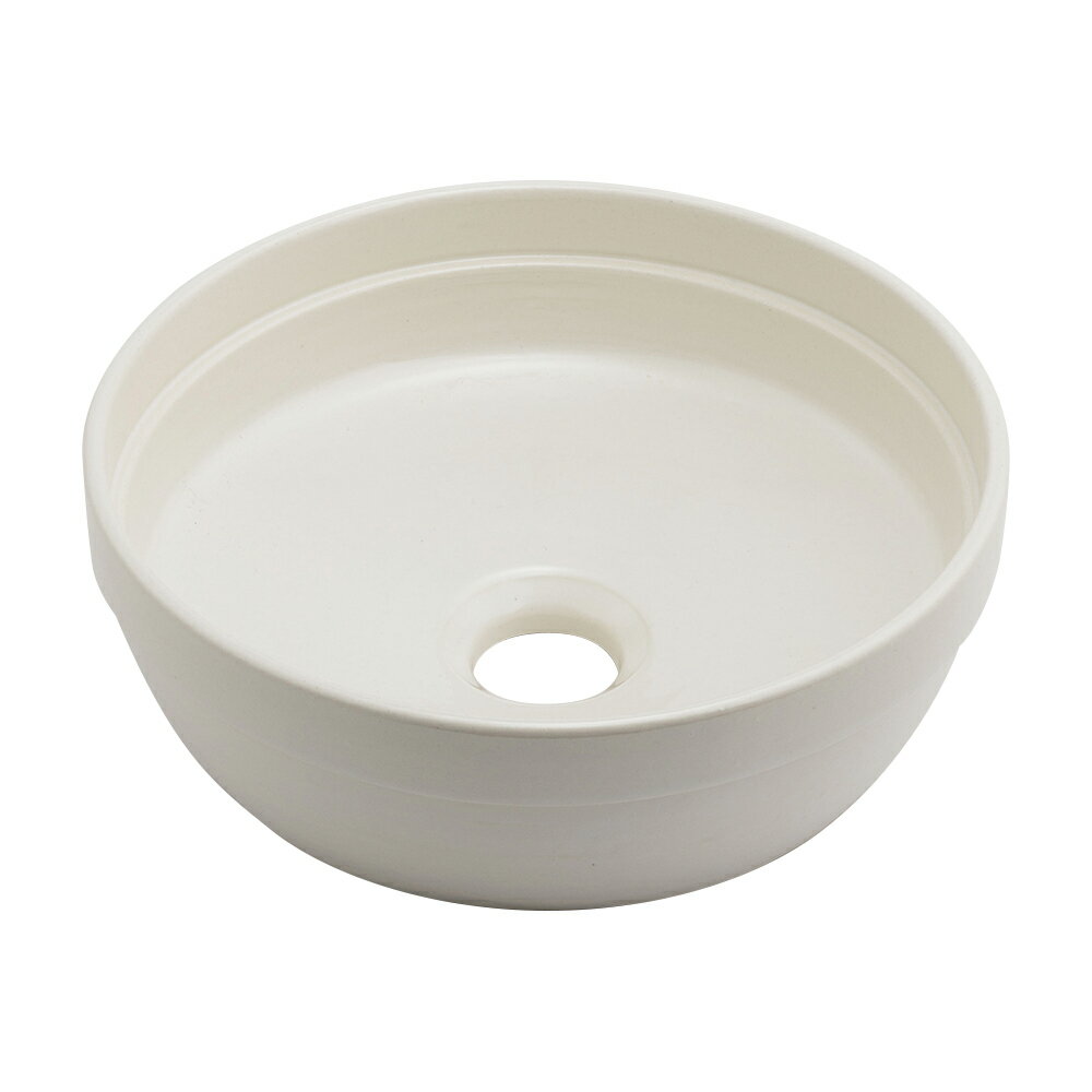 カクダイ 丸型手洗器 493-276-W 信楽焼 陶器製 付属金具