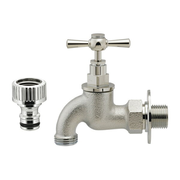 カクダイ 水栓金具 701-346-N 横水栓 レトロシルバー