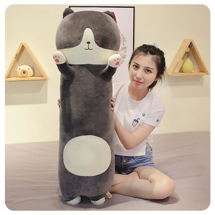 楽天市場 ネコ 抱き枕 80cm かわいい ぬいぐるみ 大きい ねこ 猫 動物 アニマル クッション 抱きまくら だきまくら 添い寝まくら 人気 手触り抜群 やわらか 伸び伸び 子供 キッズ プレゼント ギフト グッズ 貴子楽天市場店