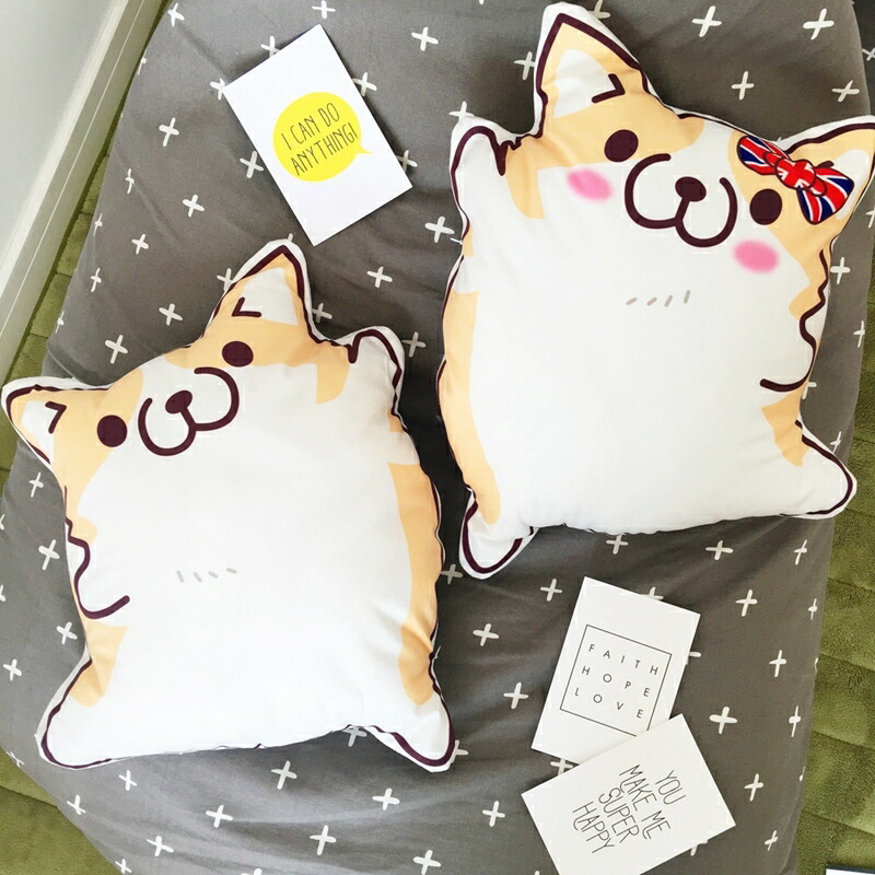 楽天市場 コーぎーぬいぐるみ抱き枕 かわいい動物クッション ふわふわ 犬 リアル 本物ような高画質 お誕生日プレゼント 貴子楽天市場店