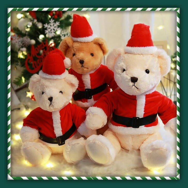 楽天市場 可愛い クリスマス くま サンタベア 熊ちゃん ぬいぐるみ 飾り サンタクロース 雑貨 クリスマス用品 クリスマス プレゼント 2種類 45cm 貴子楽天市場店