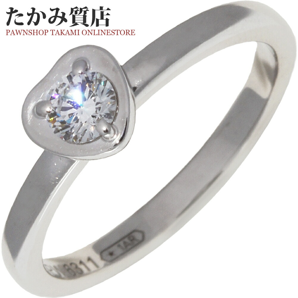 カルティエ K18wg ダイヤ1p 0 13ct ディアマンレジェリング ハートモチーフ B 47 6 5号 指輪 Bouncesociety Com