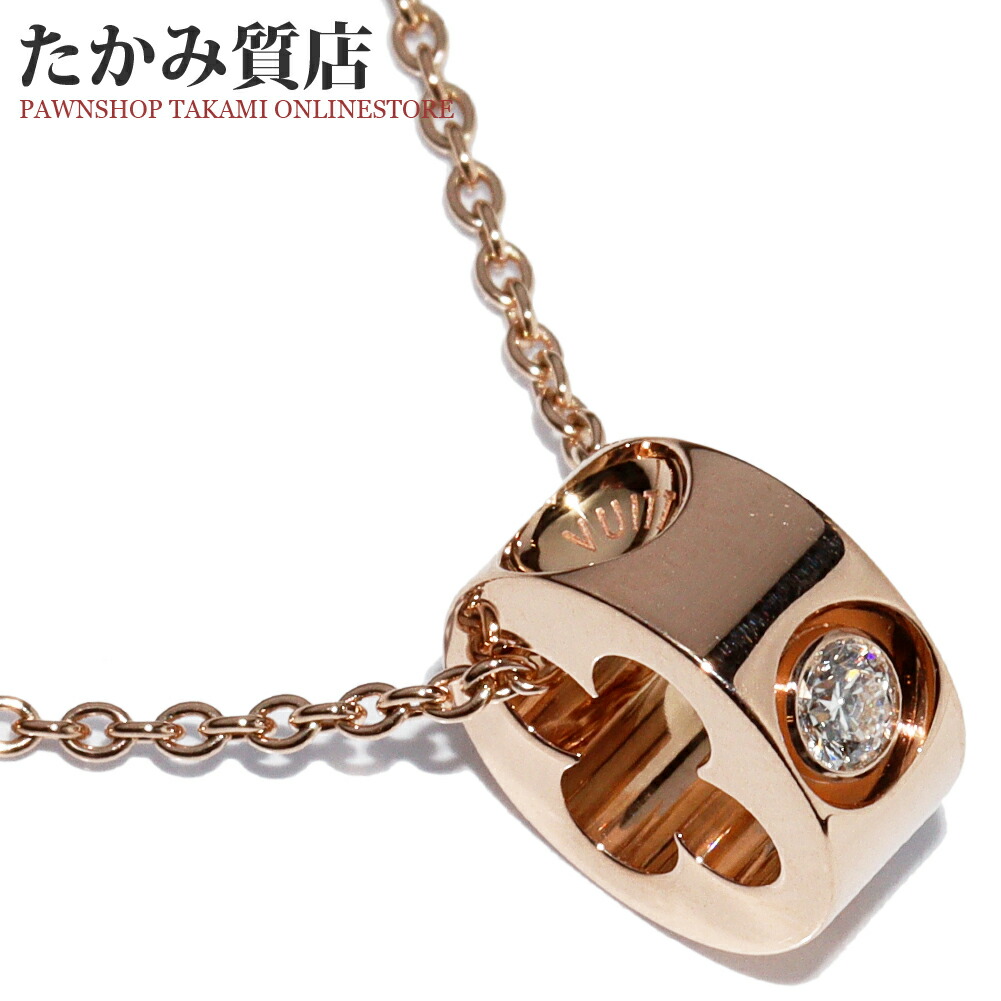 楽天市場】ルイヴィトン ペンダントネックレス K18YG ダイヤ1P