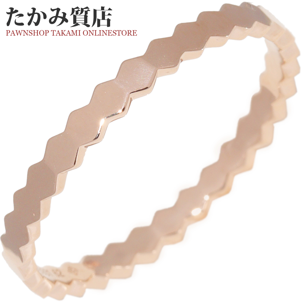 ⭐極美品CHAUMET 六角形ローズゴールドリング 楽天市場】ショーメ CHAUMET K18PG ビーマイラブ ハニカム