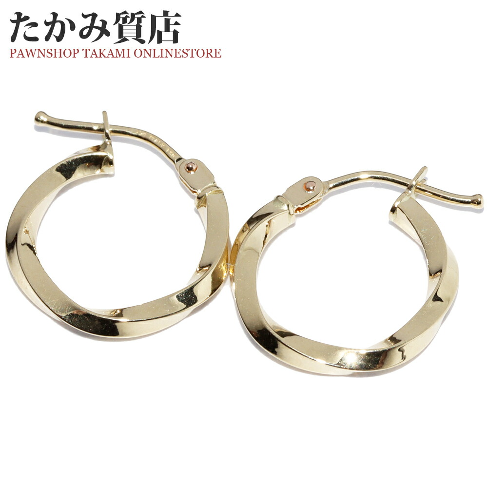 楽天市場】ピアス K18YG フープピアス : たかみ質店楽天市場店