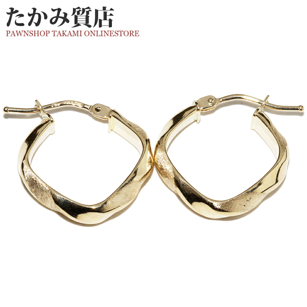 楽天市場】ピアス K18YG フープピアス : たかみ質店楽天市場店
