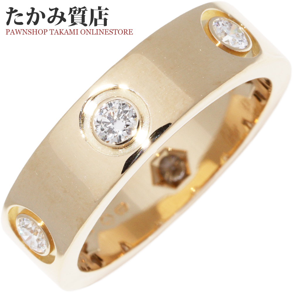 楽天市場】カルティエ 指輪 K18PG フルパヴェダイヤ66P(0.70ct