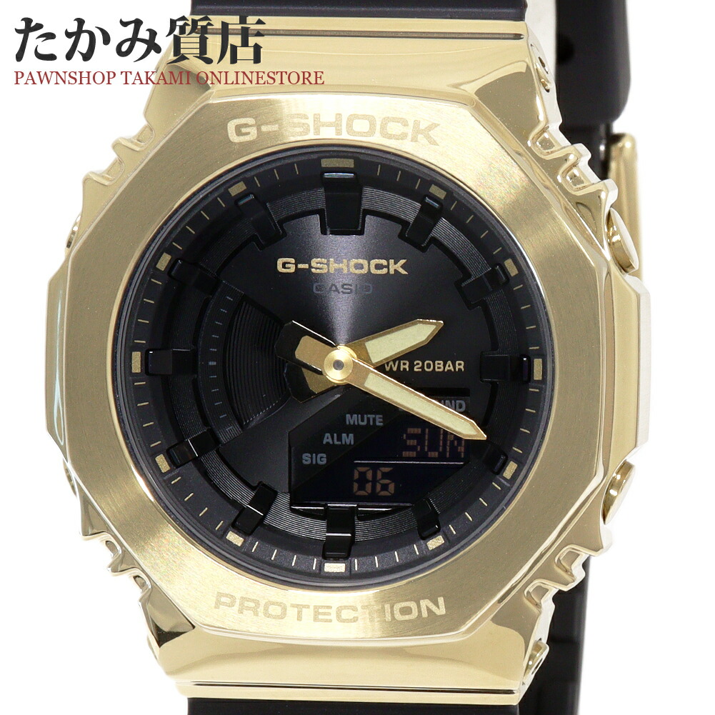 ジーショック G-SHOCK GM-S2100GB-1AJF 金　黒　送料無料 G-SHOCK 腕時計 2100シリーズ / メタルベゼル GM-S2100GB-1AJF