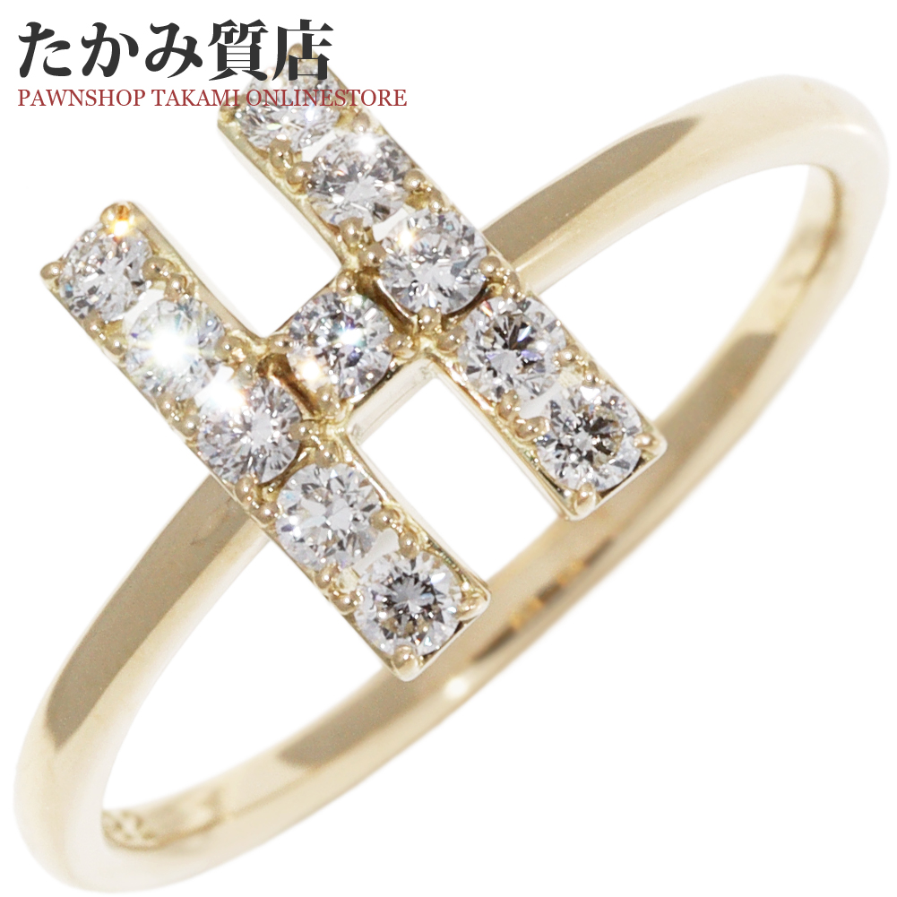 アーカー　無色透明！無傷！ハート天然ダイヤモンドリング　指輪　K18YG 240900045957_1.jpg