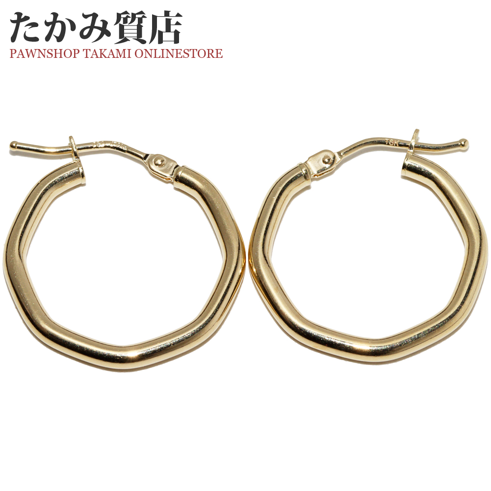 楽天市場】ピアス K18YG フープピアス : たかみ質店楽天市場店