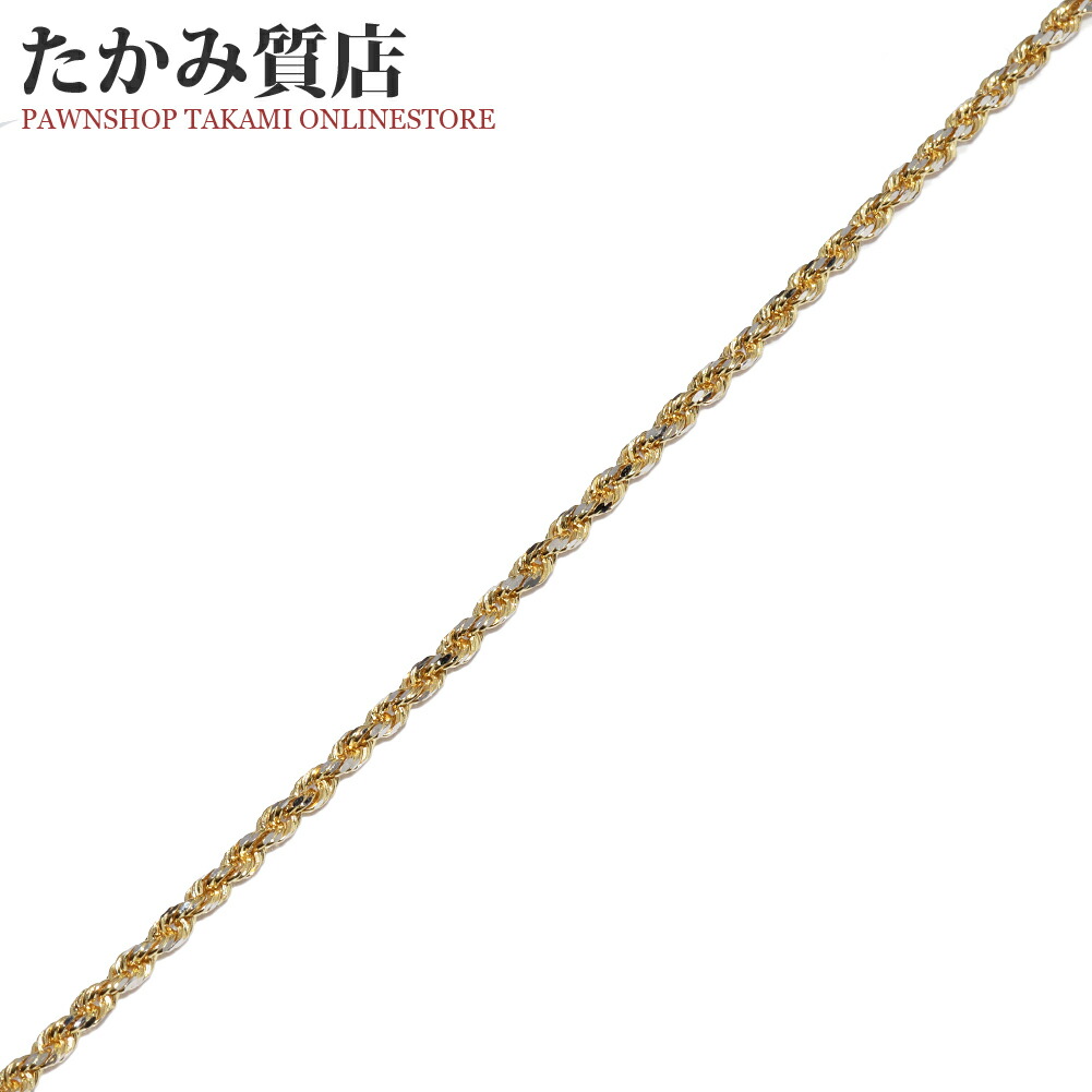 腕輪 K18YG K18WG とり捨てる縄索 チェーン店腕輪 男女兼用アクセサリー-ブレスレット-ジュエリー・アクセサリー